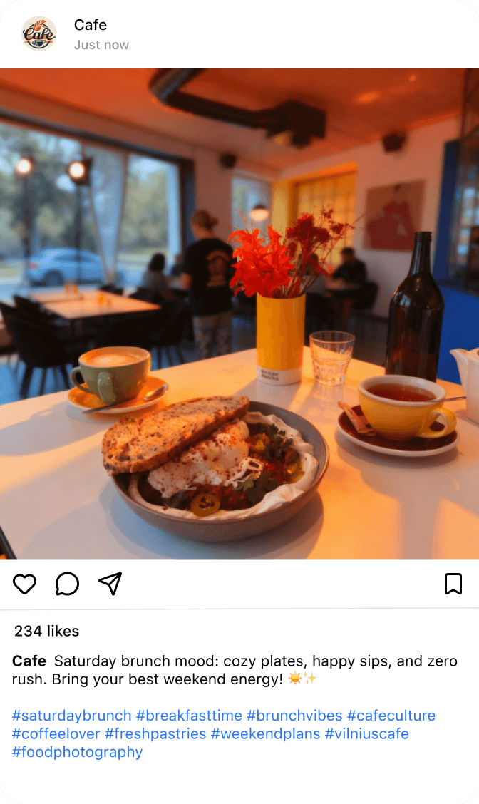Cafe post example