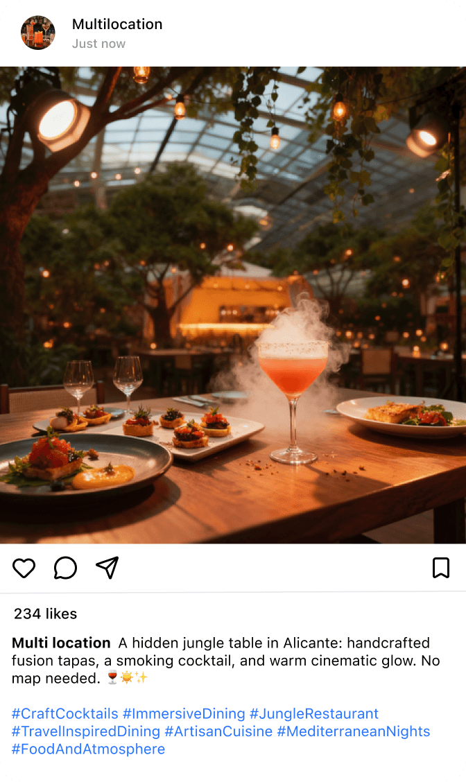 Small Multi-location Brand post example