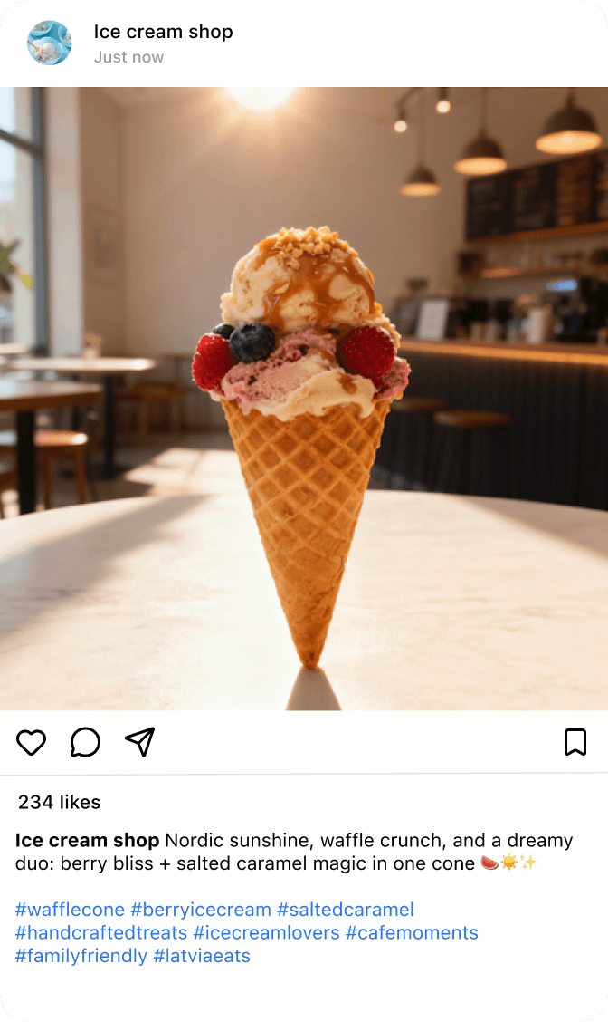 Ice Cream Shop post example